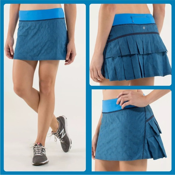 NWT -Lululemon Pace Setter Skort Blue 6 TALL